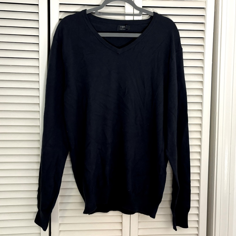 Like new J Crew Merino Wool Cotton blend V-Neck sweater